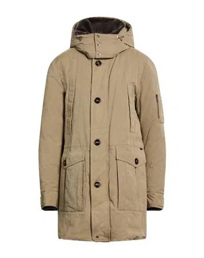 Moorer Man Coat Khaki Size 44 Cotton, Polyester, Polyamide In Neutral