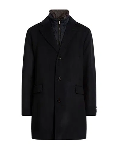 Moorer Man Coat Midnight Blue Size 42 Wool, Cashmere, Polyamide, Polyurethane, Polyester In Black