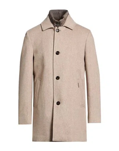Moorer Man Coat Taupe Size 38 Cashmere In Brown