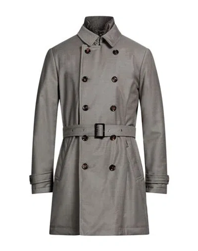 Moorer Man Coat Taupe Size 44 Virgin Wool, Cashmere, Polyurethane In Gray