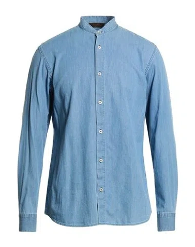 Moorer Man Denim Shirt Blue Size 38 Cotton