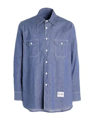 Moorer Man Denim Shirt Blue Size 42 Cotton