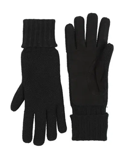 Moorer Man Gloves Dark Brown Size 7 Cashmere In Black