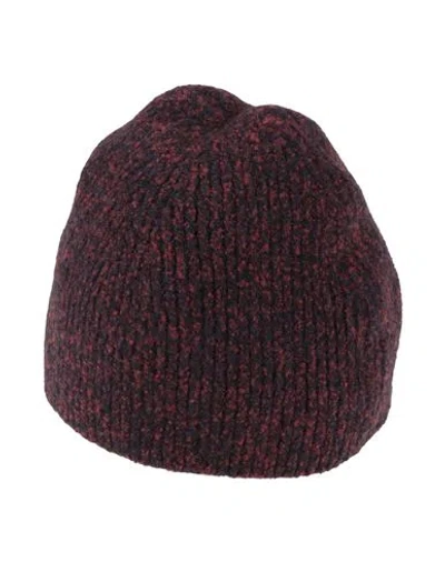 Moorer Man Hat Burgundy Size L Wool, Polyester, Cashmere, Elastane In Red