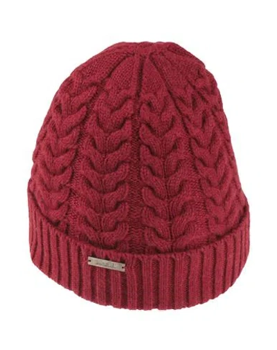 Moorer Man Hat Burgundy Size Onesize Cashmere In Red