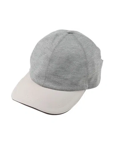 Moorer Man Hat Grey Size L Viscose, Polyamide, Elastane In Blue