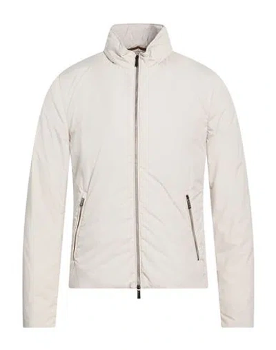 Moorer Man Jacket Beige Size 36 Polyester In White