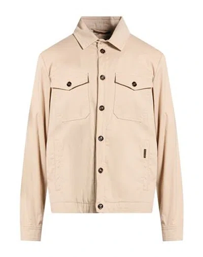 Moorer Man Jacket Beige Size 38 Cotton, Silk, Elastane In Neutral