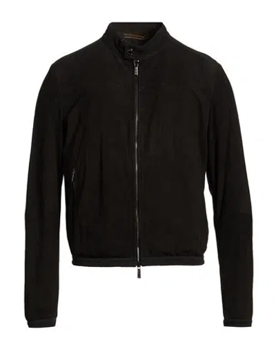 Moorer Man Jacket Black Size 38 Leather