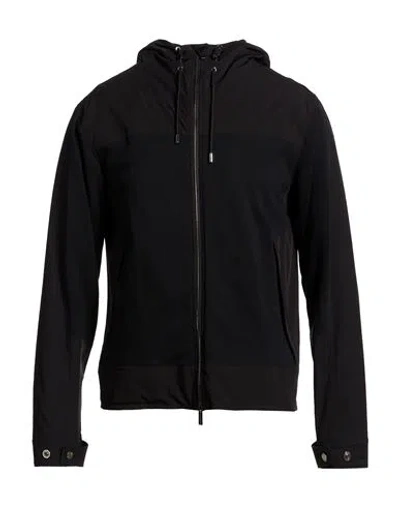 MOORER MOORER MAN JACKET BLACK SIZE 38 POLYAMIDE, POLYURETHANE, COTTON