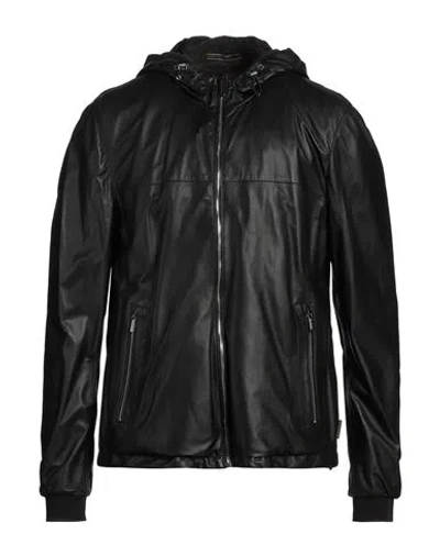 Moorer Man Jacket Black Size 40 Leather