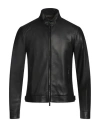 Moorer Man Jacket Black Size 44 Leather In Black