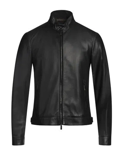 Moorer Man Jacket Black Size 44 Leather