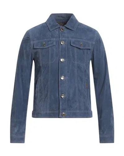 Moorer Man Jacket Blue Size 38 Leather