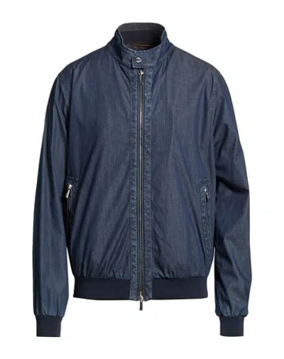 Moorer Man Jacket Blue Size 42 Polyamide, Polyester