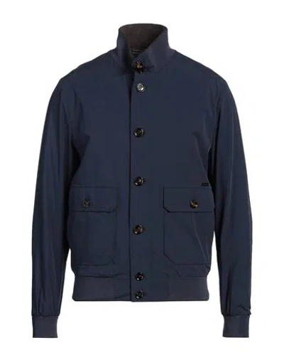 Moorer Man Jacket Blue Size 38 Polyamide, Polyurethane