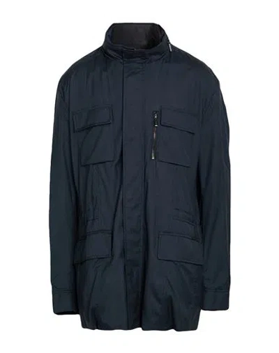 Moorer Man Jacket Blue Size 52 Virgin Wool, Silk