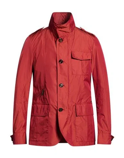 Moorer Man Jacket Brick Size 38 Polyester In Red