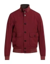 Moorer Man Jacket Brick Size 42 Polyamide, Polyurethane In Red