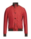 Moorer Man Jacket Burgundy Size 38 Polyester In Red