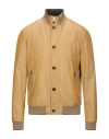 Moorer Man Jacket Camel Size 38 Polyester In Beige