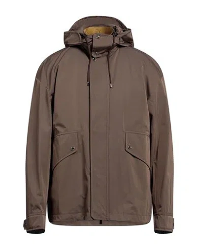 Moorer Man Jacket Chocolate Brown Size 44 Polyester, Cotton