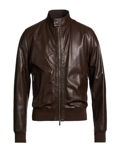 Moorer Man Jacket Dark Brown Size 44 Leather