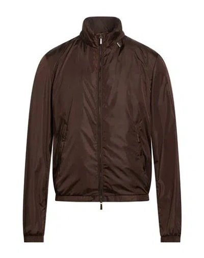Moorer Man Jacket Dark Brown Size 50 Polyamide