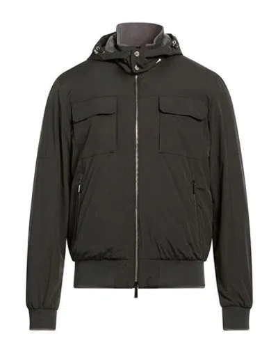 Moorer Man Jacket Dark Green Size 40 Polyester, Polyamide In Black