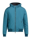Moorer Man Jacket Deep Teal Size 42 Polyester In Blue