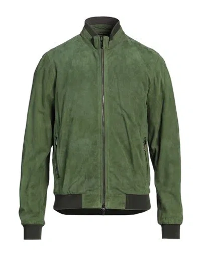 Moorer Man Jacket Green Size 42 Leather