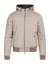 Moorer Man Jacket Grey Size 36 Polyester In Brown