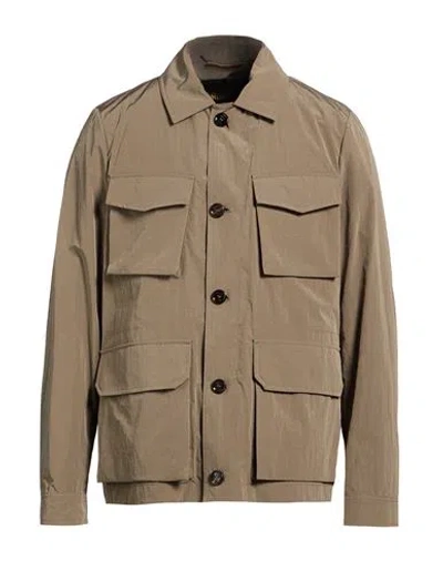 Moorer Man Jacket Khaki Size 46 Polyester, Polyamide, Cotton In Green