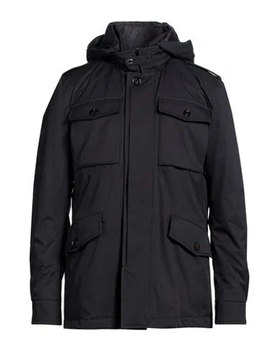 Moorer Man Jacket Midnight Blue Size 38 Polyester, Polyurethane In Black