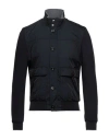 Moorer Man Jacket Midnight Blue Size 38 Polyester, Viscose, Polyamide, Elastane In Black