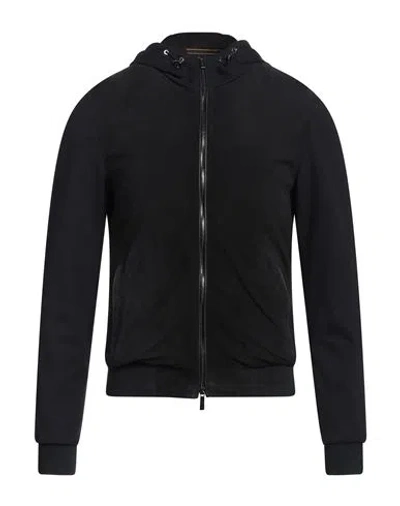 Moorer Man Jacket Midnight Blue Size 46 Lambskin, Viscose, Polyamide, Elastane