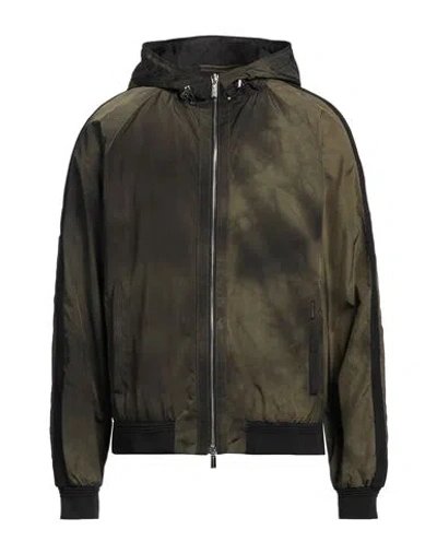 Moorer Man Jacket Military Green Size 38 Polyester, Polyamide