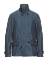 Moorer Man Jacket Navy Size 40 Polyester In Blue