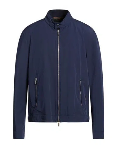 Moorer Man Jacket Navy Size 44 Polyamide, Polyurethane In Blue