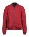 Moorer Man Jacket Red Size 38 Polyester In Red