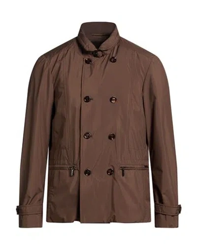 Moorer Man Jacket Taupe Size 38 Polyester In Animal Print