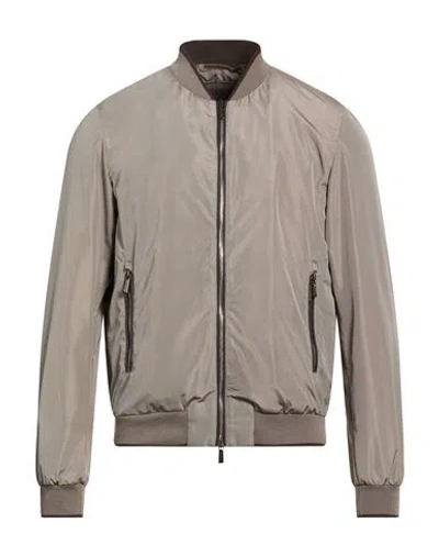 Moorer Man Jacket Taupe Size 38 Polyester In Gray
