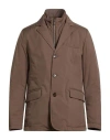 Moorer Man Jacket Taupe Size 42 Polyamide, Polyester In Brown