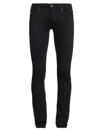 MOORER MOORER MAN JEANS BLACK SIZE 33 COTTON, ELASTOMULTIESTER, ELASTANE