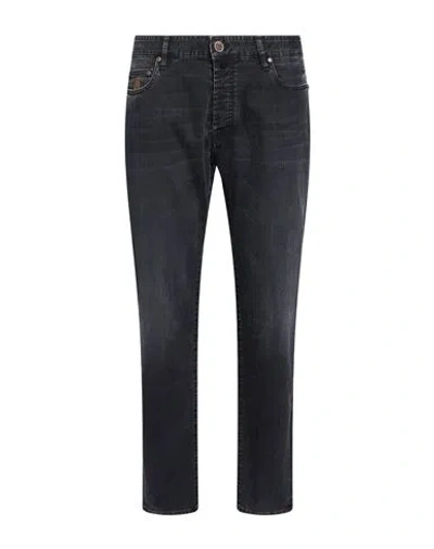 Moorer Man Jeans Black Size 36 Cotton, Polyethylene, Elastane