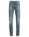 Moorer Man Jeans Blue Size 28 Cotton, Polyester, Elastane In Blue