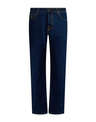 Moorer Man Jeans Blue Size 29 Cotton, Elastane