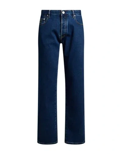 Moorer Man Jeans Blue Size 30 Cotton, Elastane
