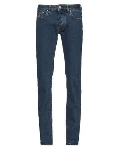 Moorer Man Jeans Blue Size 30 Cotton, Elastane