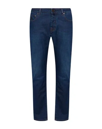 Moorer Man Jeans Blue Size 32 Cotton, Elastomultiester, Elastane